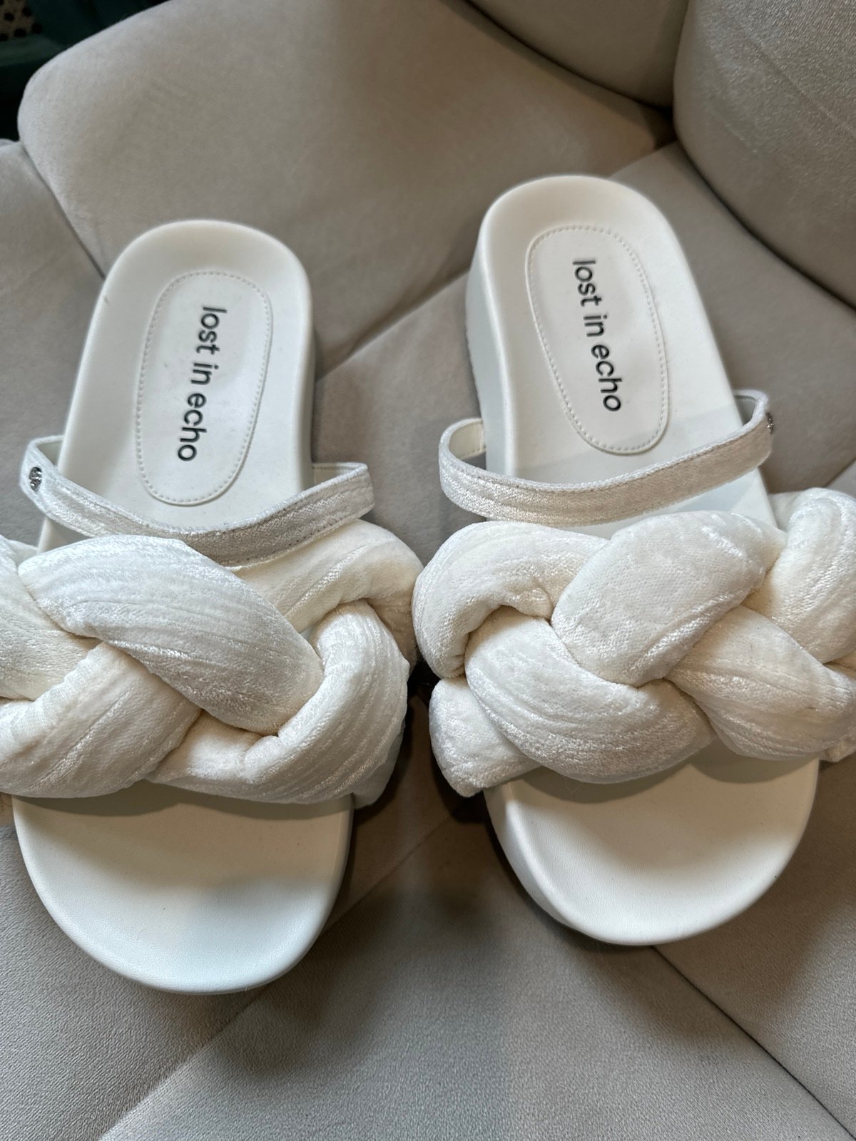 Lost in Echo braided slides sandals