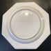1890’s Porcelain Antique English Majolica Octagonal Heron, Lotus and Lily Plate