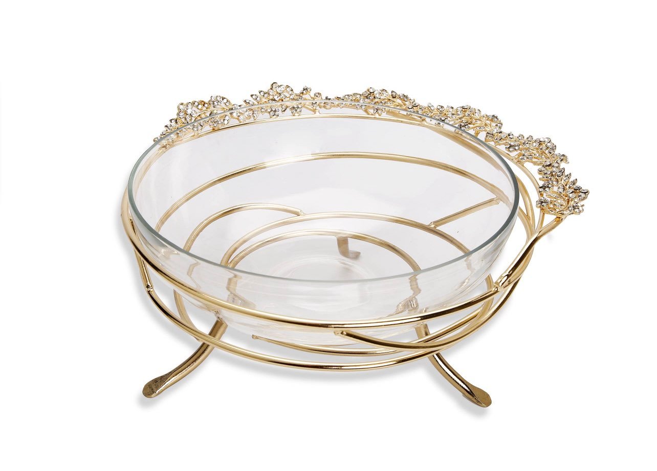 Gold salad bowl