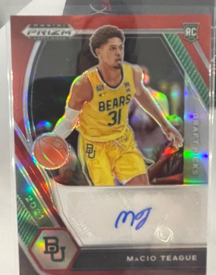 MaCio Teague Rookie Autograph Serial Prizm /199 2020-21 Panini Draft Picks