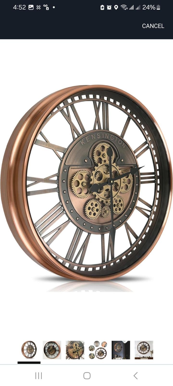 Kensington Vintage Steampunk Wall Clock