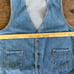 True Vintage 1970s Levi's Jean Vest / Vintage Denim Vest / Button Up /orange tab