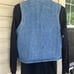 True Vintage 1970s Levi's Jean Vest / Vintage Denim Vest / Button Up /orange tab