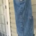 True Vintage 1970s Levi's Jean Vest / Vintage Denim Vest / Button Up /orange tab