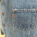 True Vintage 1970s Levi's Jean Vest / Vintage Denim Vest / Button Up /orange tab