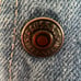 True Vintage 1970s Levi's Jean Vest / Vintage Denim Vest / Button Up /orange tab
