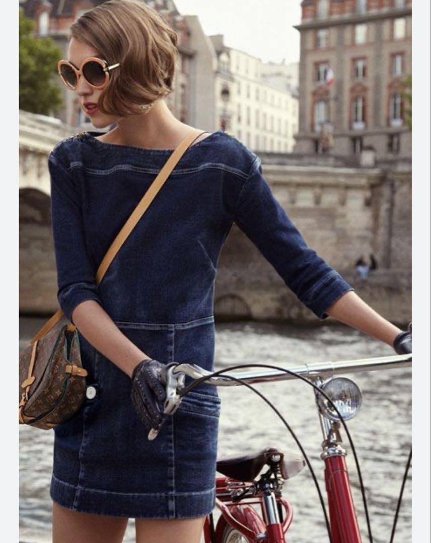LOUIS VUITTON Louis Vuitton Zip Denim Dress Blue