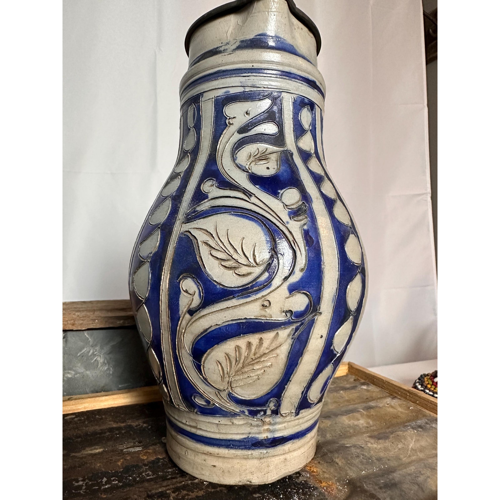 Westerwald Antique Stoneware Beer Flagon