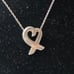 Auth TIFFANY & Co. Paloma Picasso Loving Heart Pendant Necklace Silver16”