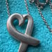 Auth TIFFANY & Co. Paloma Picasso Loving Heart Pendant Necklace Silver16”