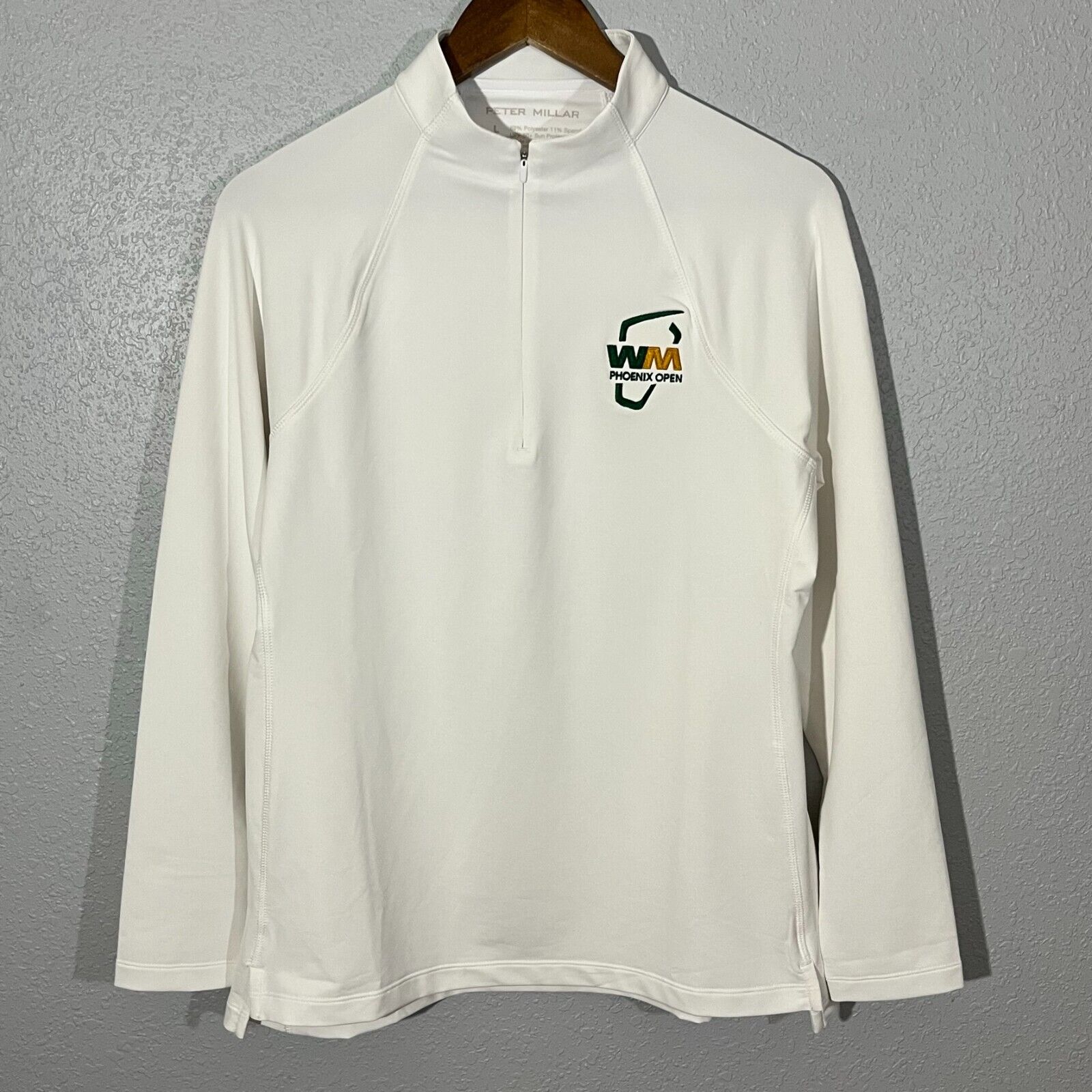 Peter Millar Womens Waste Management Phoenix Open 1/4 Zip Pullover Size Large