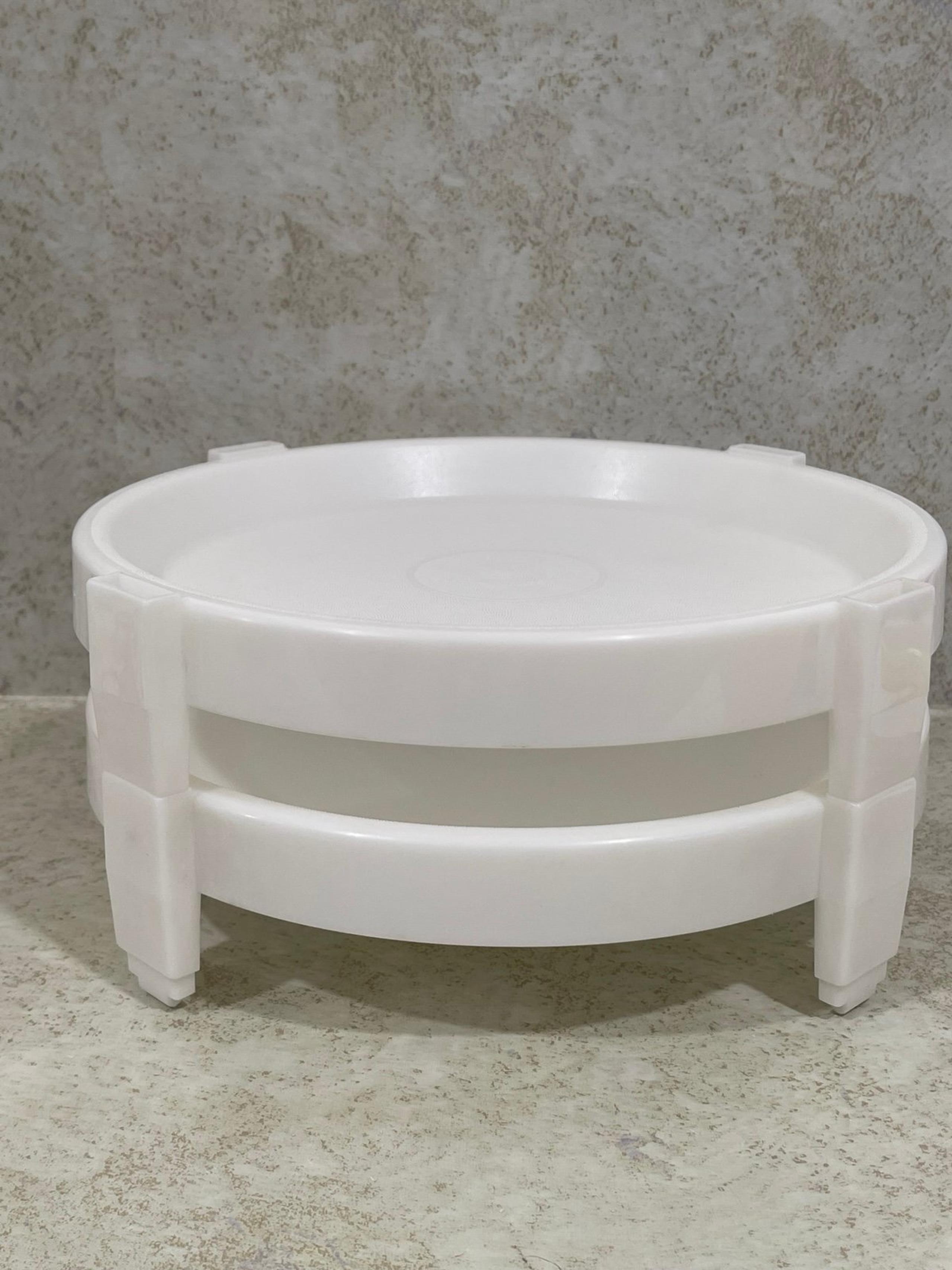 Vintage Tupperware Divide-A-Rack Pie Stackers Trays #511-3 Set of 2 White USA