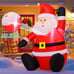 4 FT Christmas Inflatable Santa Claus with Built-in LED Light, Light up