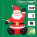 4 FT Christmas Inflatable Santa Claus with Built-in LED Light, Light up