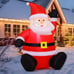 4 FT Christmas Inflatable Santa Claus with Built-in LED Light, Light up