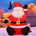 4 FT Christmas Inflatable Santa Claus with Built-in LED Light, Light up