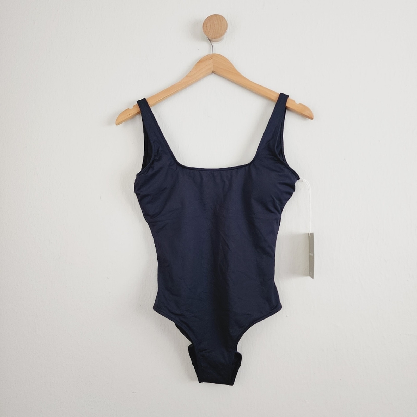 NWT Everlane ReNew Black The Square Neck One Piece Swimsuit