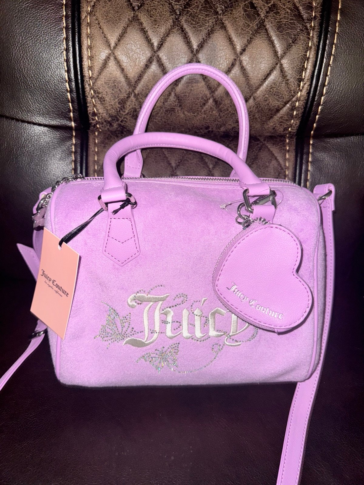 Juicy Couture Wingin It Speedy Satchel Violet Tulle