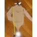 NWT Express Body Contour Oatmeal Brown High Neck Long Sleeve Thong Bodysuit Sz S