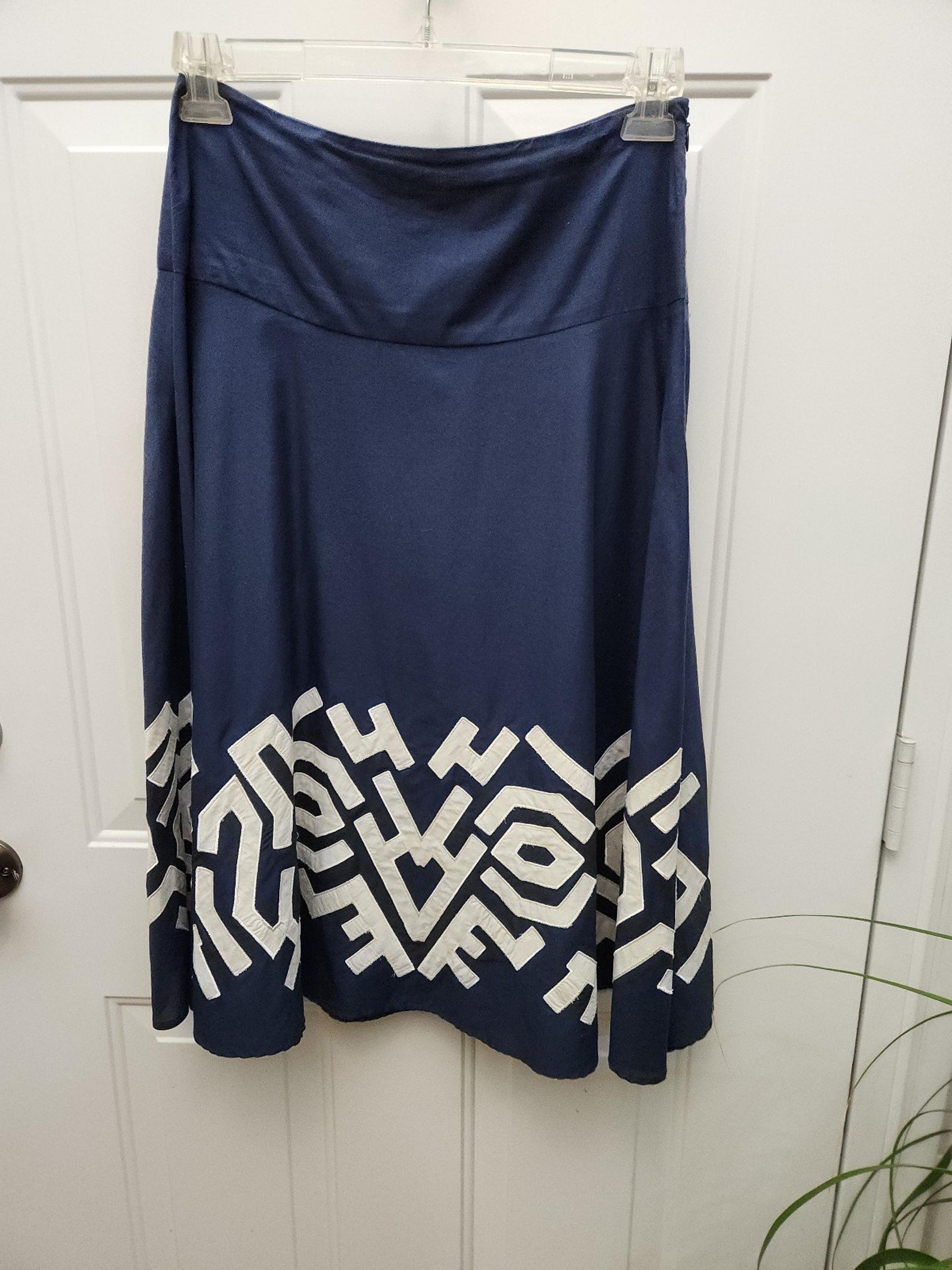 Michael Kors Navy A-Line Flare Skirt Size 4