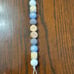 Handmade Personalized Pacifier Holder and Rattle Set