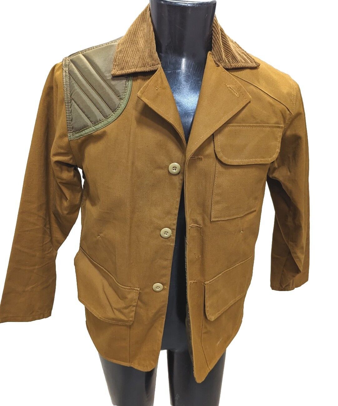 VTG SafTBak Hunting Jacket Camel 60s Field Water Repellent Ammo Holster Pocket