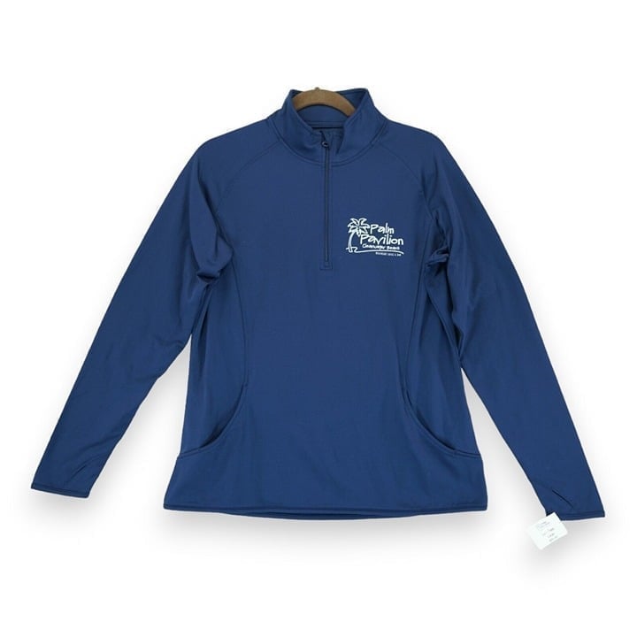 NWT Sport Tek Sport Wick Ladies 1/4-Zip Pullover Palm Pavilion Clearwater Size L