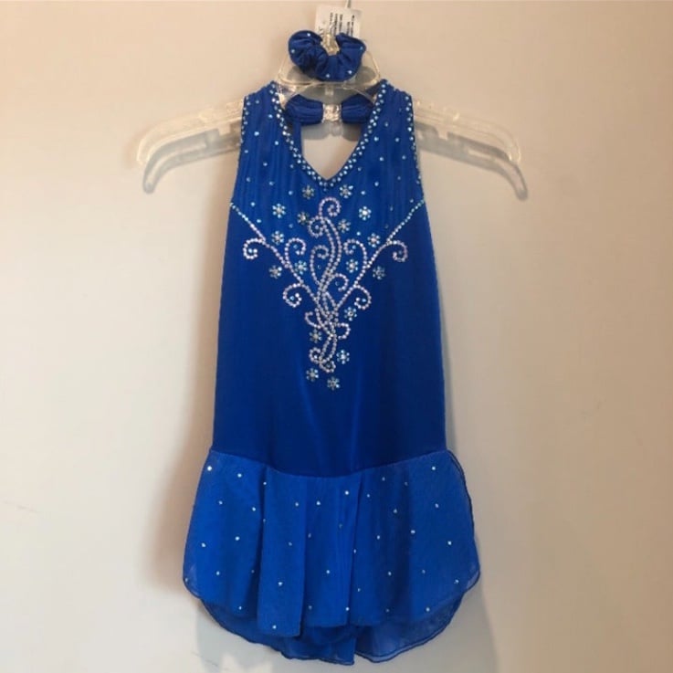 Figure Skating Royal Blue competition