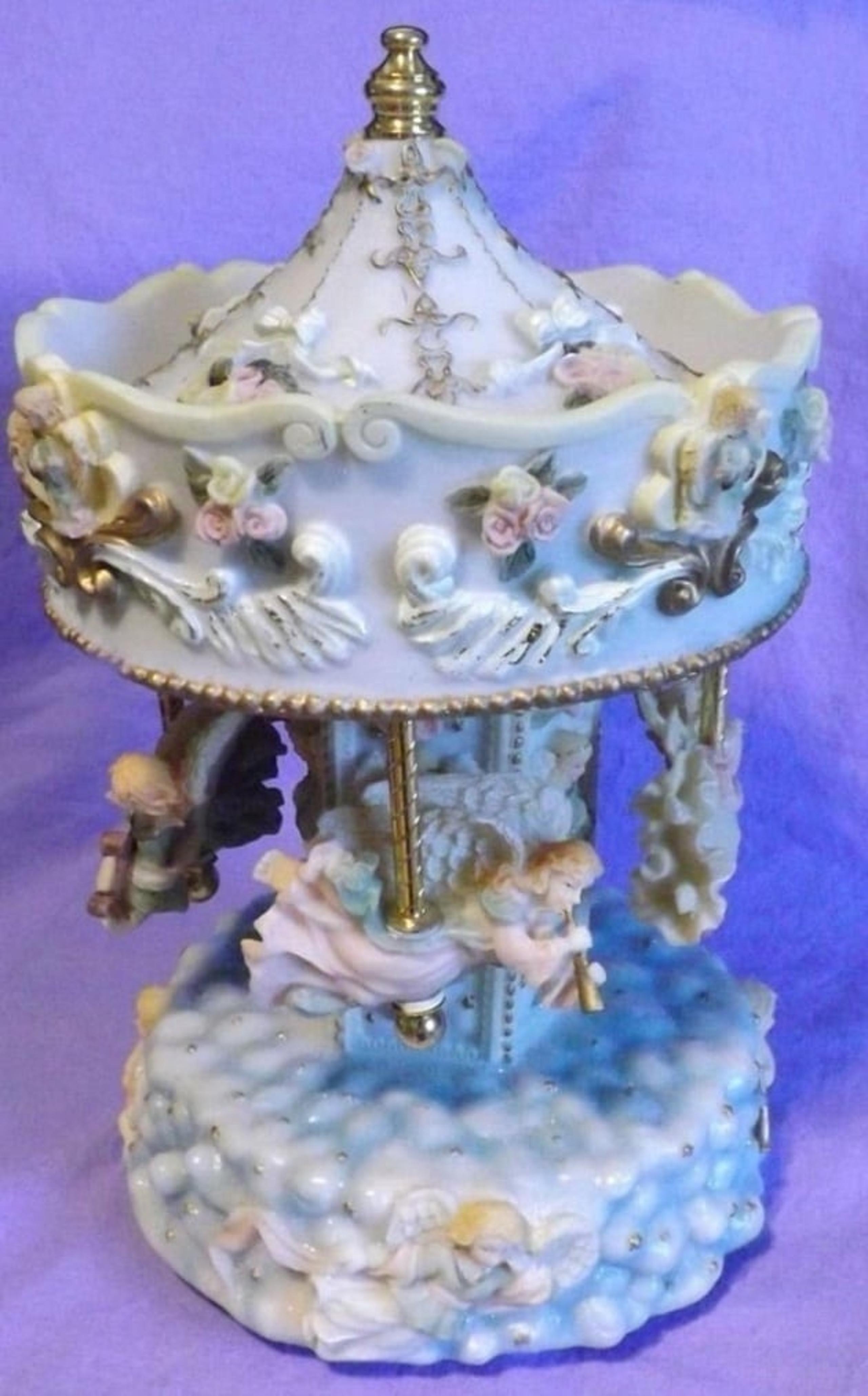 Vintage Musical Angel Carousel Music Box