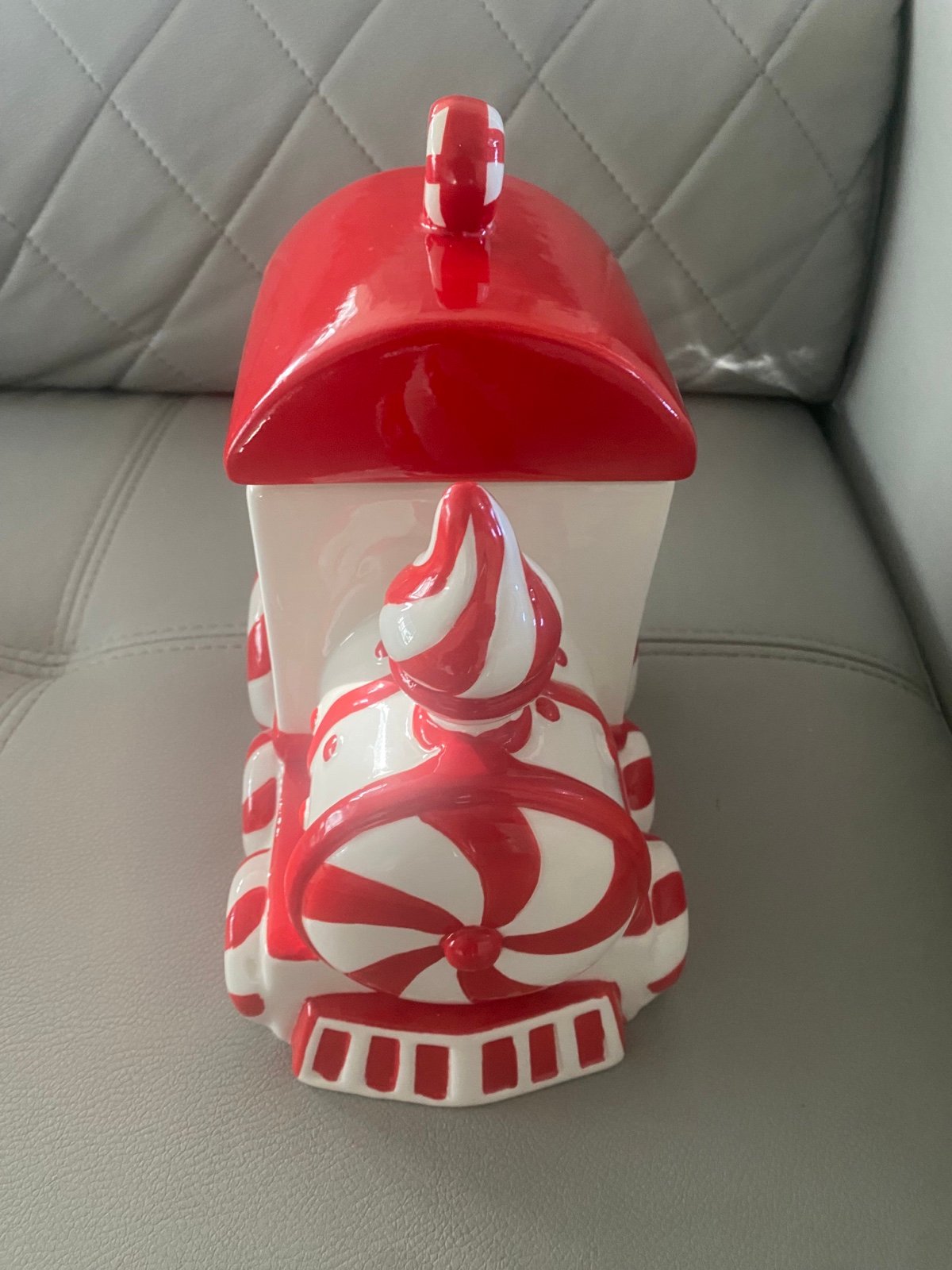 Christmas Red & WhiteChristmas Red & White Peppermint Train - Ceramic Cookie Jar