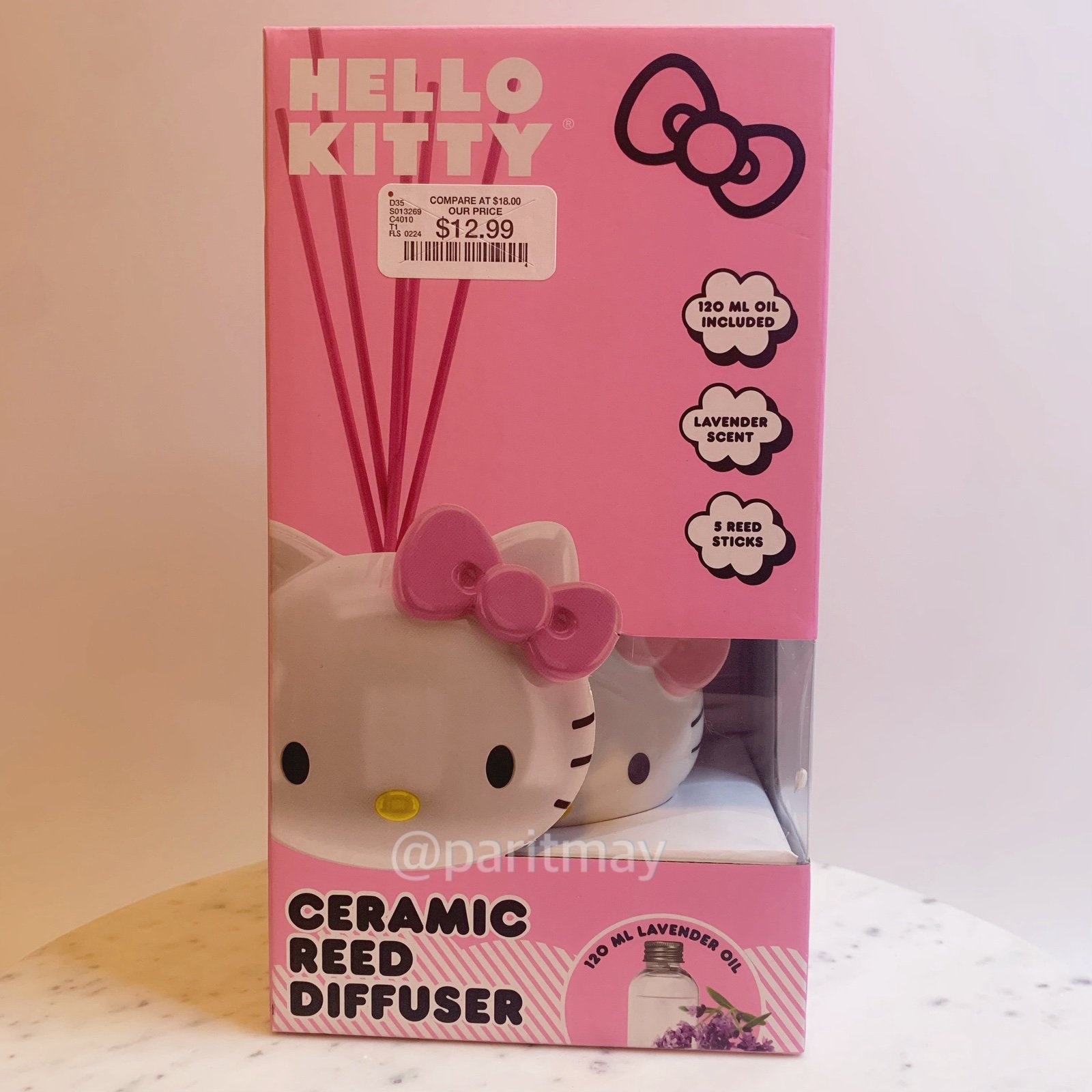 Hello Kitty Pink Ceramic Aroma Diffuser Lavender Scent 120 mL (NEW IN BOX)