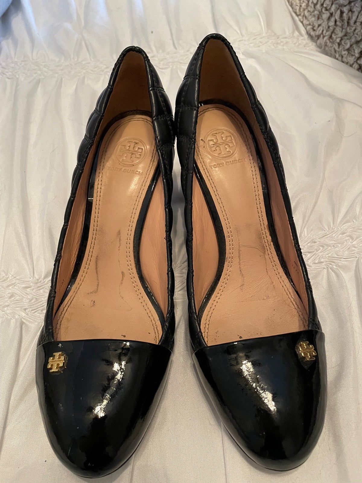 Tory Burch Leather Wedge Heels 9.5