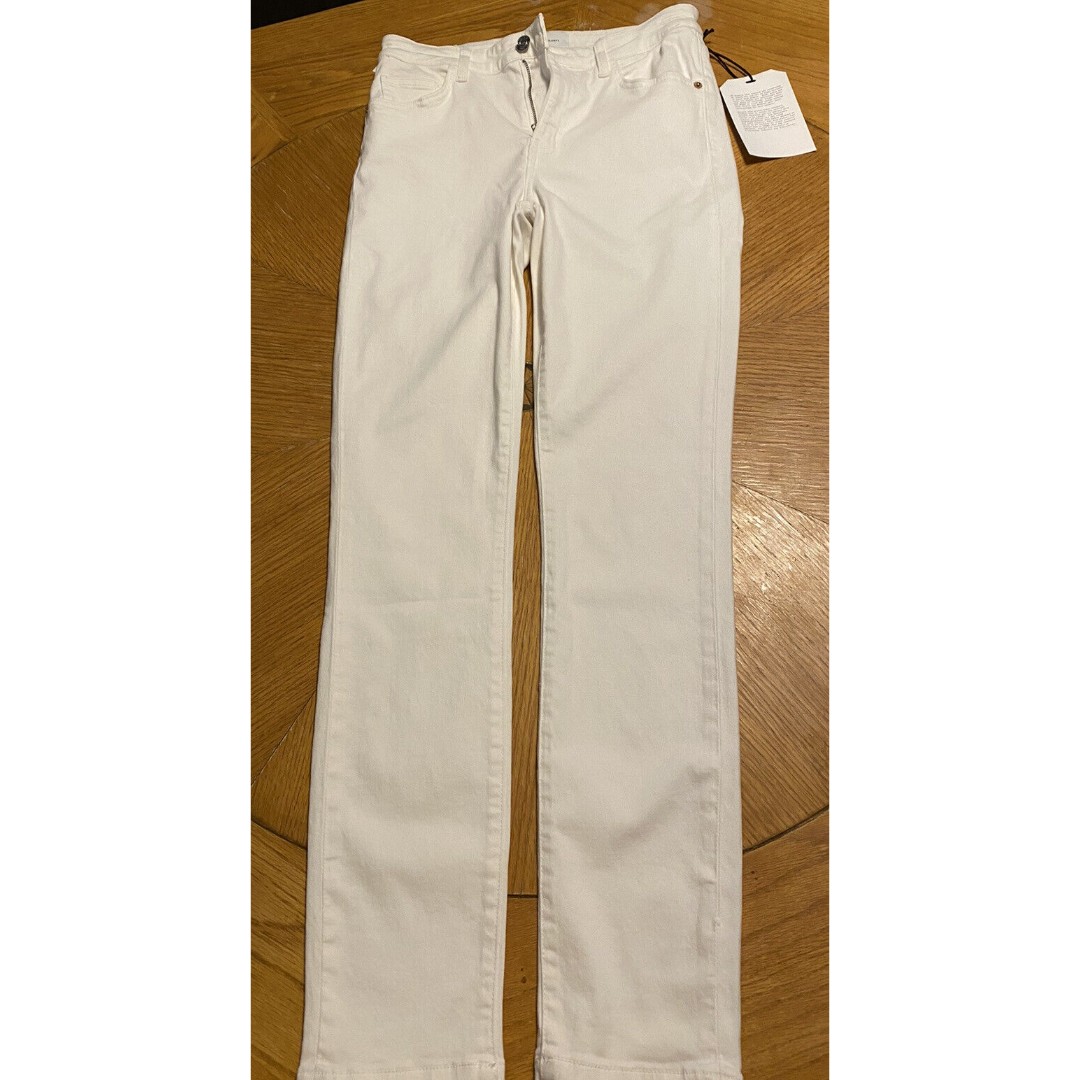 NWT CURRENT/ELLIOTT WOMEN'S Original High Waist Stiletto Sugar White Jean Sz 29