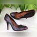 Lanvin leather metallic red pumps heels size 41 US 10