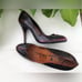 Lanvin leather metallic red pumps heels size 41 US 10