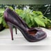 Lanvin leather metallic red pumps heels size 41 US 10