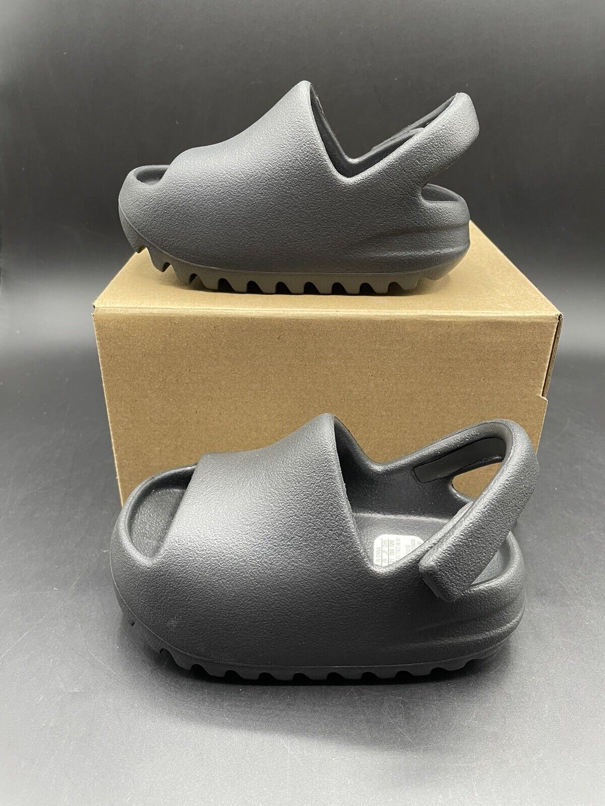 New adidas Yeezy Slide Onyx Black Size 5k 5 Infant Baby - HQ4118