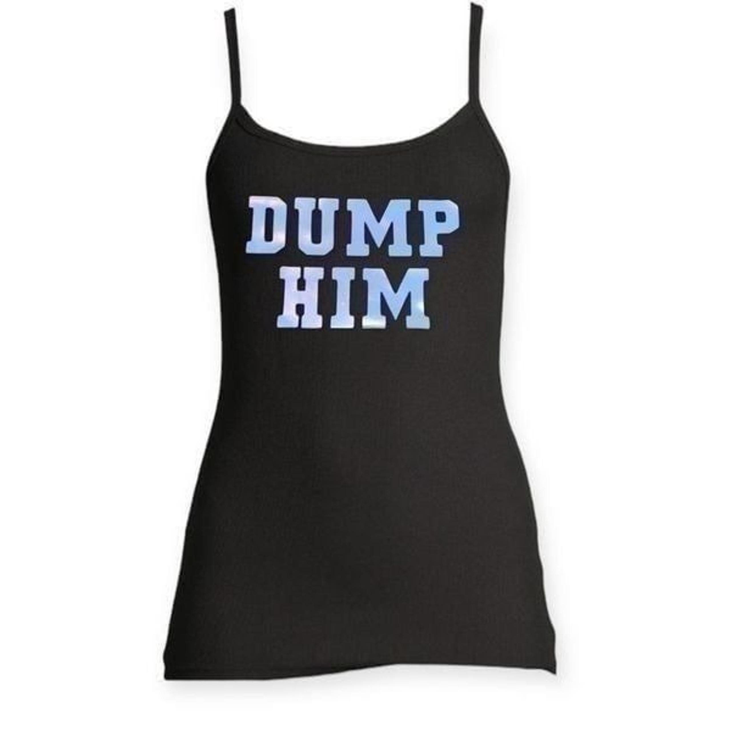 Dump him Y2k fitted ribbed cami