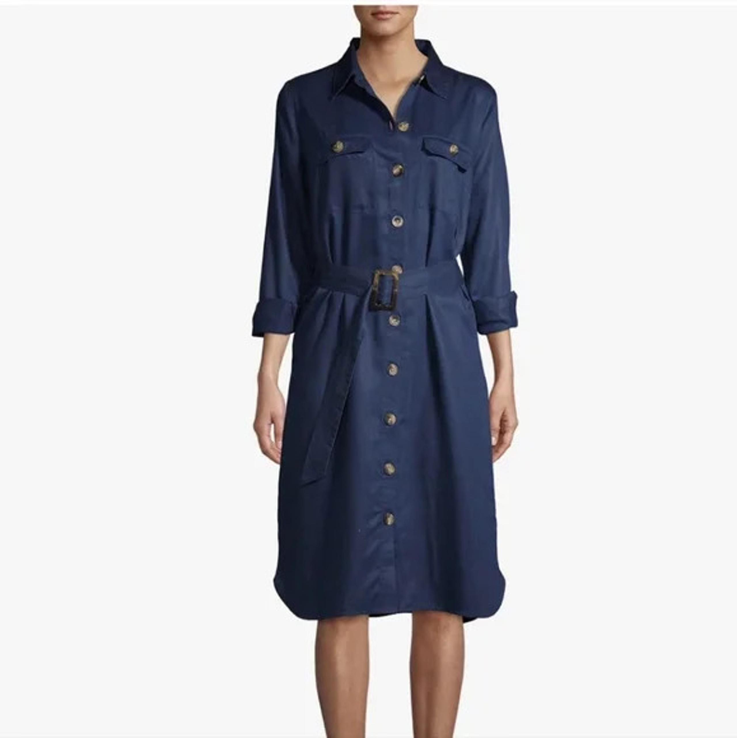 Time and True Woven Utility Shirt Dress M