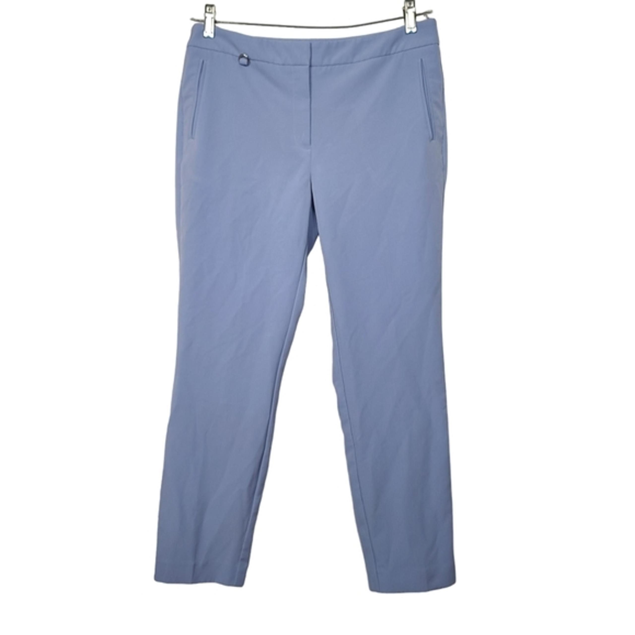 Adrianna Papell Bi Stretch Kate Fit Blue Trouser Pants 10
