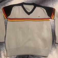Vintage 70s 80s OP Ocean Pacific Knit Pullover V neck Striped SURF Sweater Skate