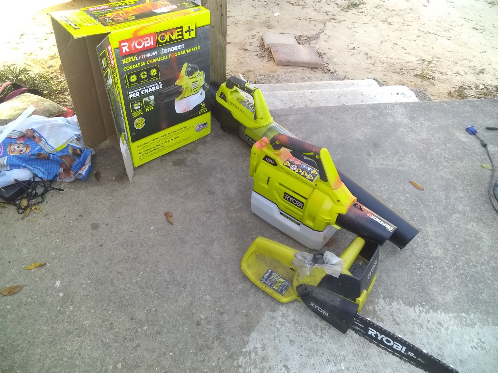Ryobi 18 v cordless chemical fogger blow