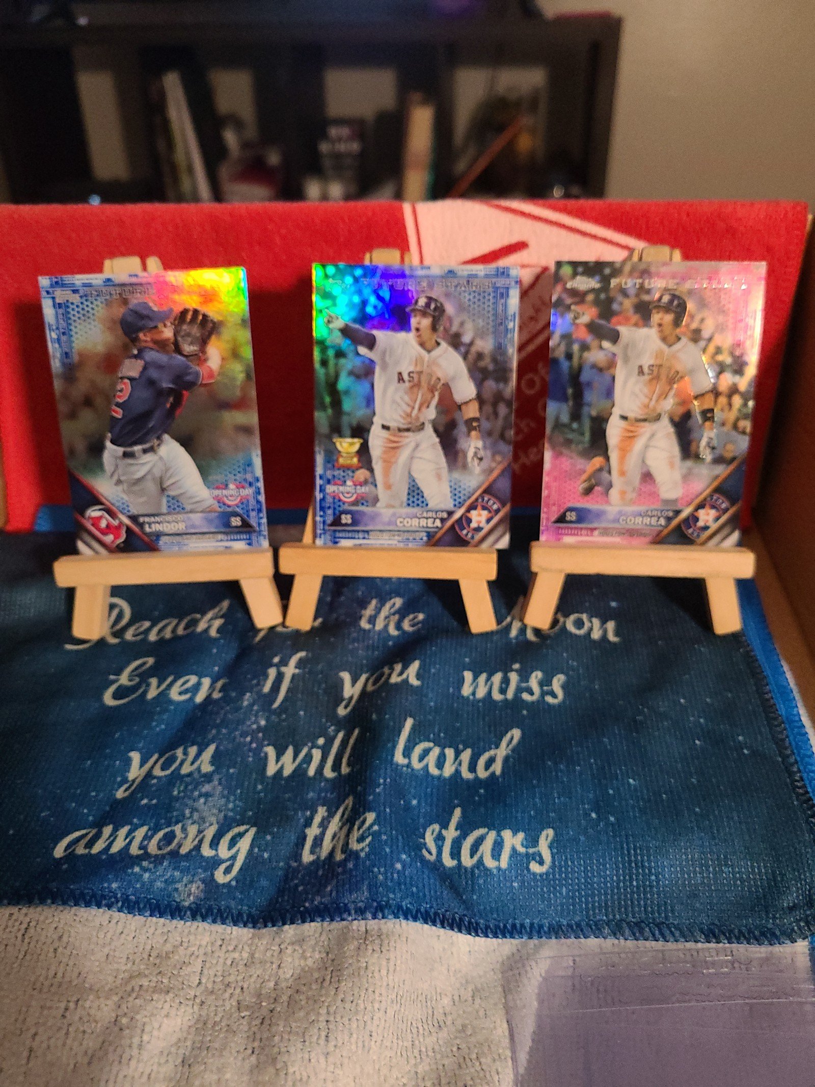 Topps chrome pink and blue rookie cup carlos correa and blue fransico lindor fs