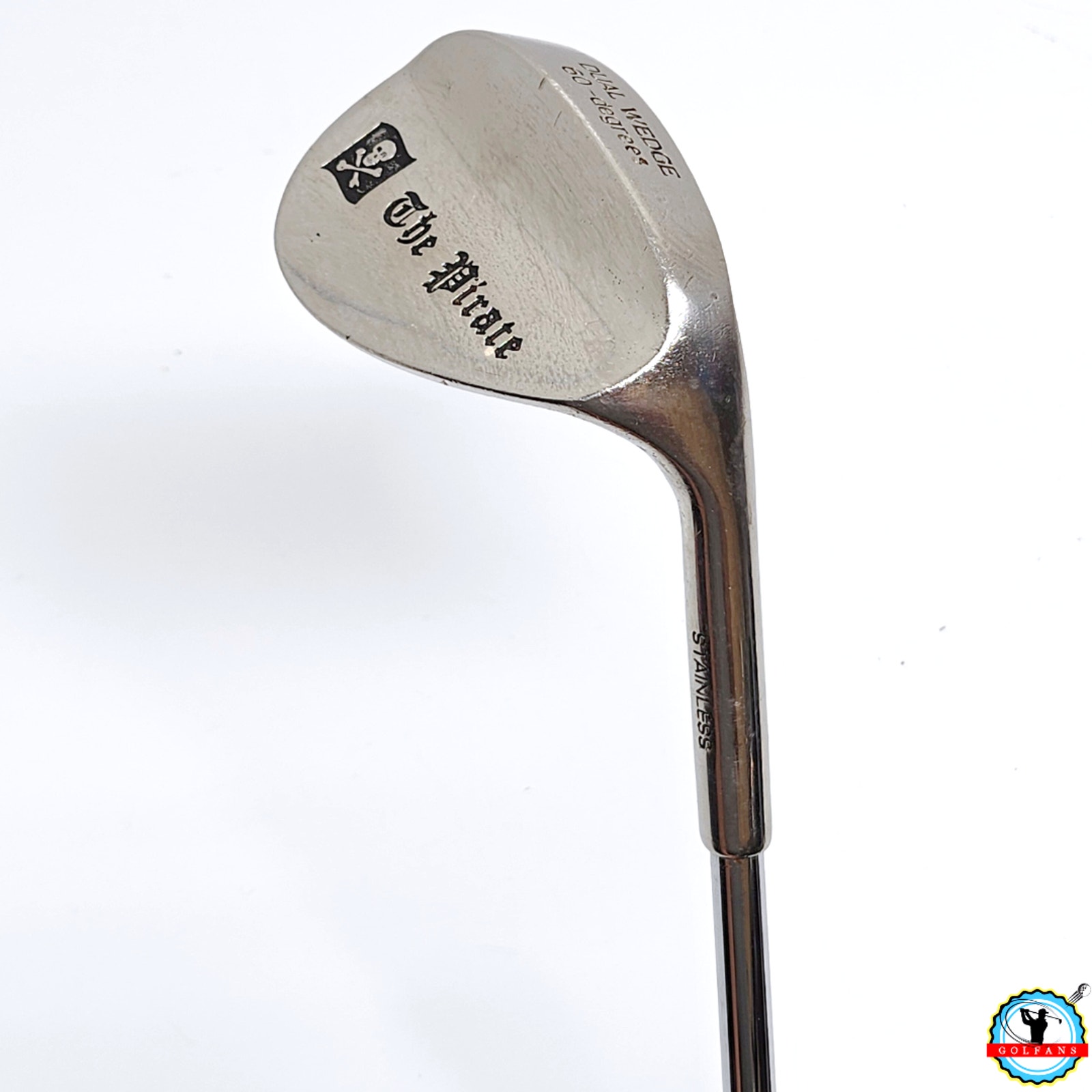THE PIRATE 60° Degree Dual Lob Wedge Steel Power Point Shaft RH 35” (Bad grip)