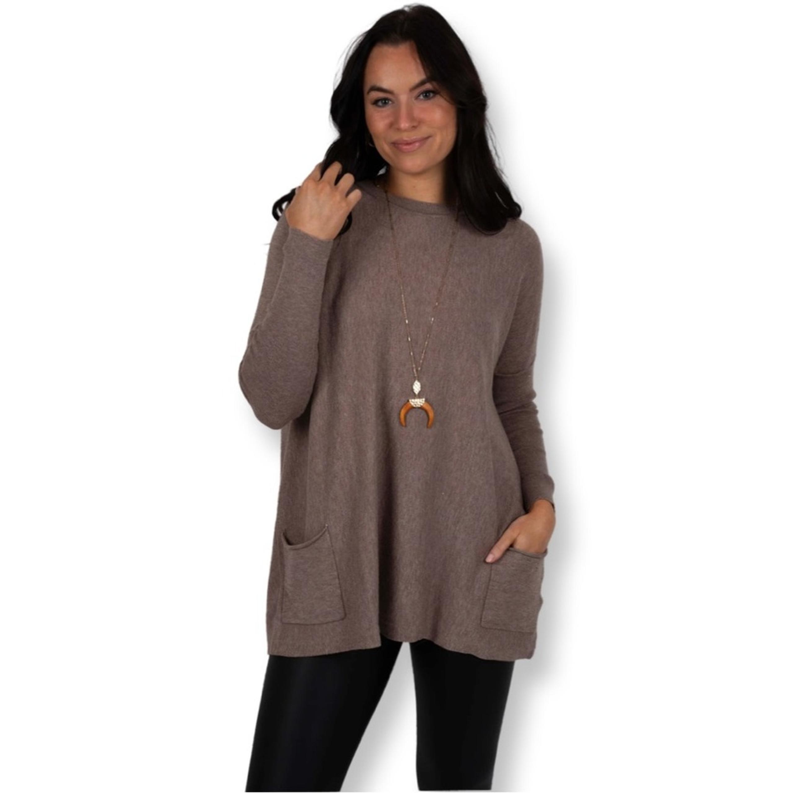 Easel Oversized 3/4 Sleeve Cotton Hoodie With Pockets