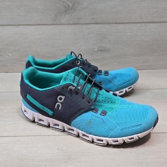ON Running Women Turquoise & Gray Sneakers Shoes Sz 8.5
