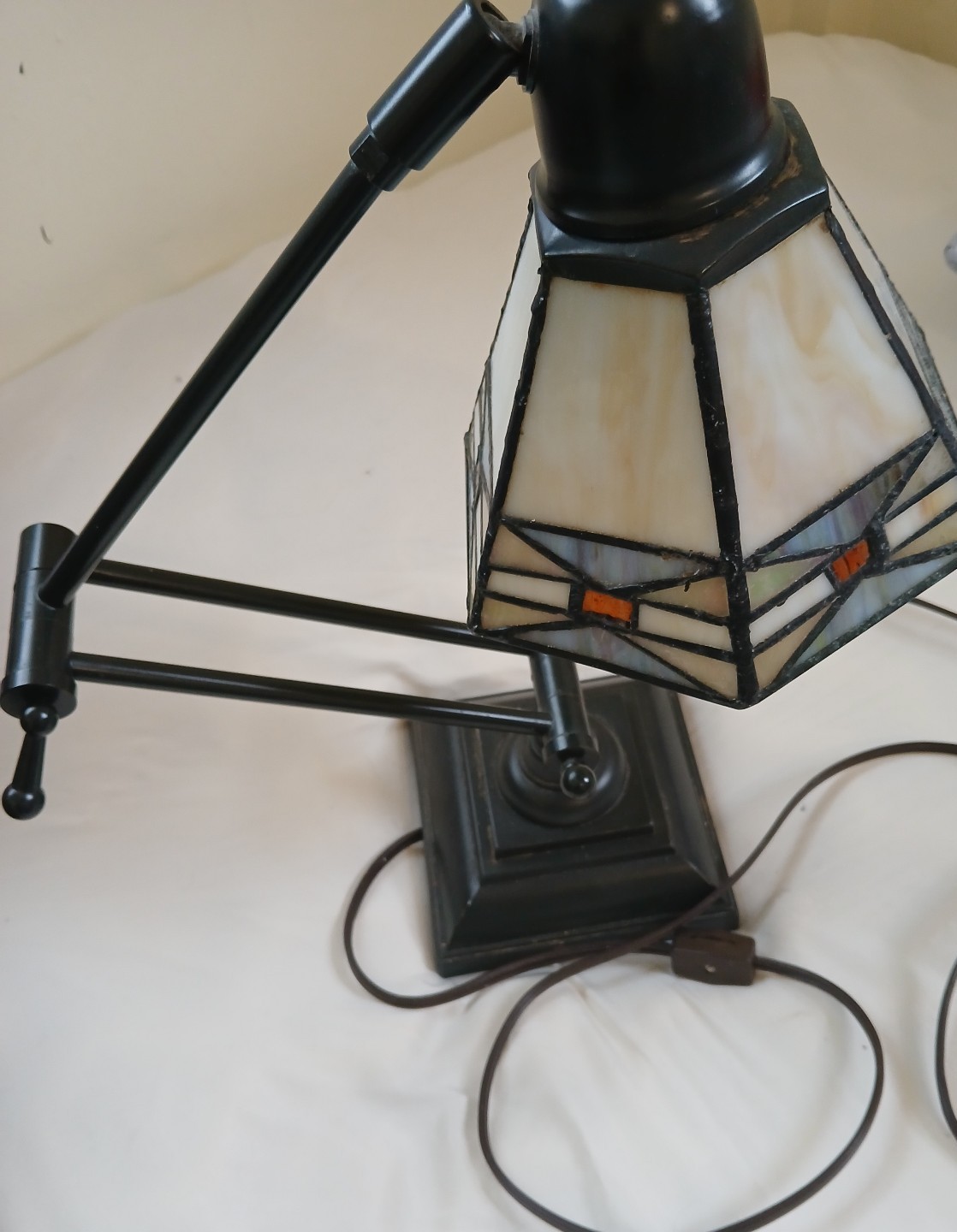 Tiffany Style Bankers Piano Bench Lamp