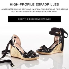 STUART WEITZMAN, Authentic Illeana Lace Up Wedges, Black Paisley Bandana Print