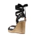 STUART WEITZMAN, Authentic Illeana Lace Up Wedges, Black Paisley Bandana Print