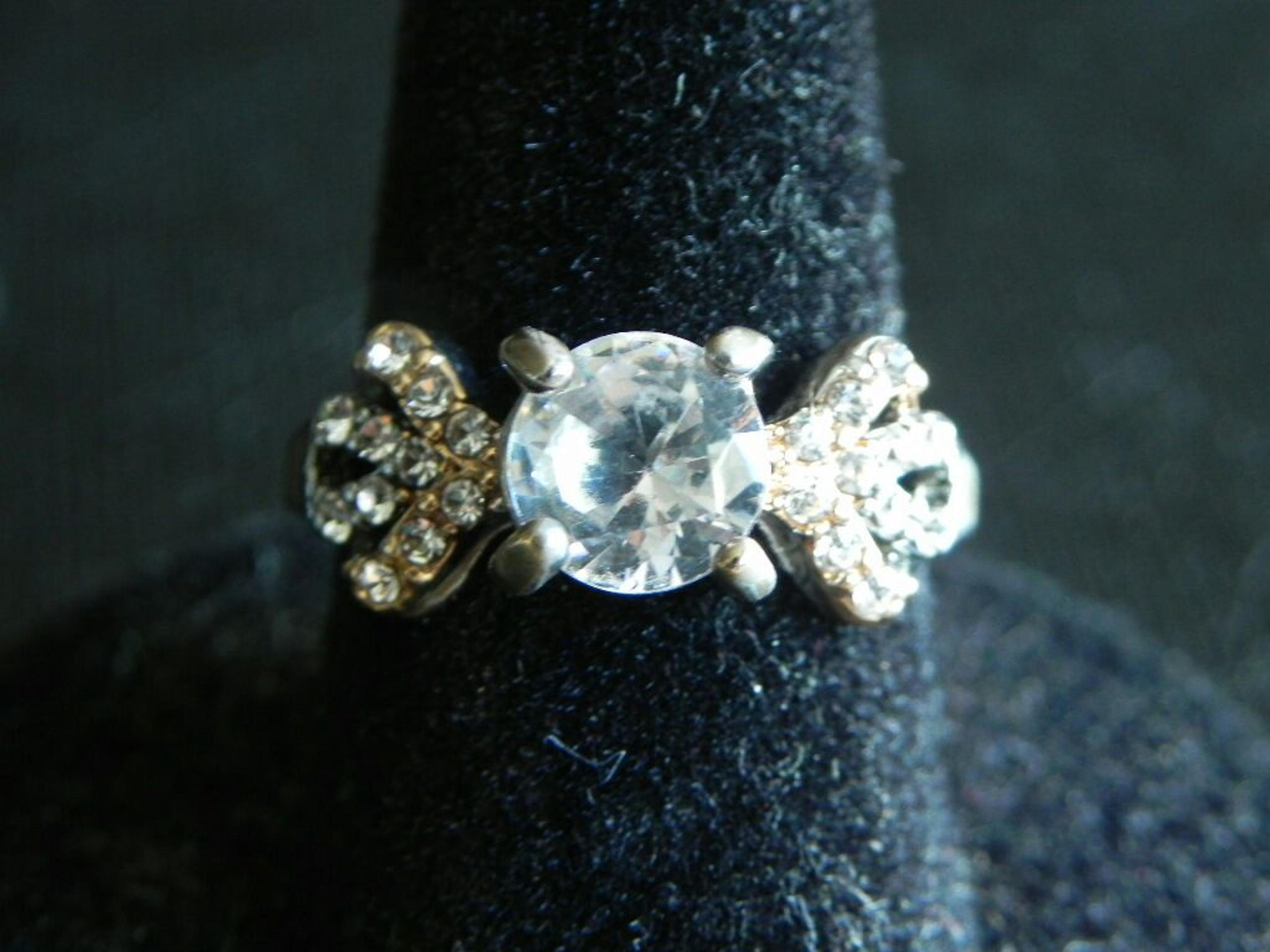 Round Cut Clear CZ Ring